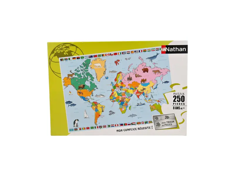 Puzzle -Carte du Monde - 250 pièces