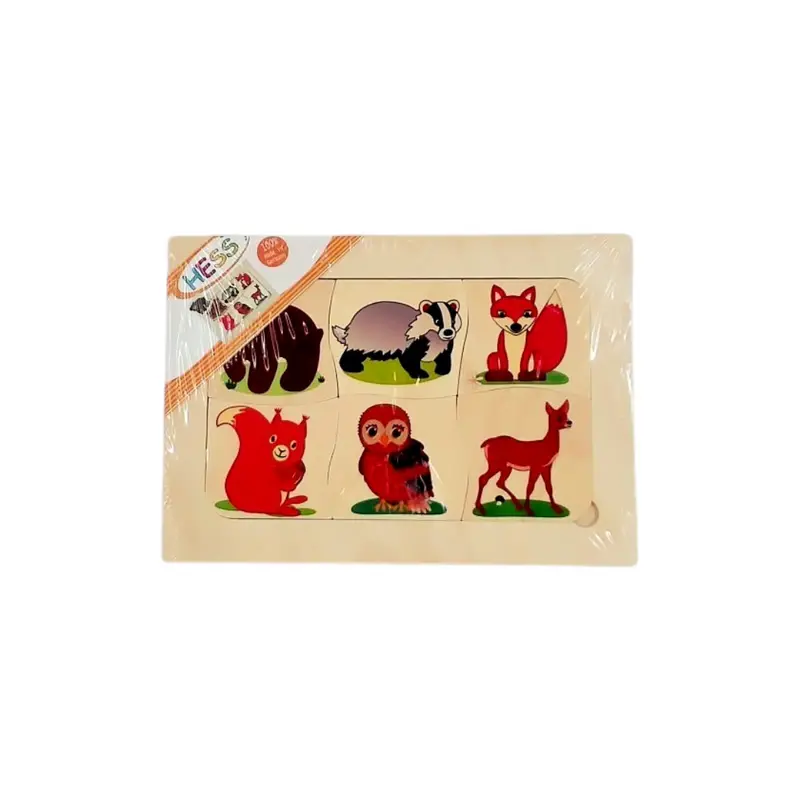 Puzzle d'encastrement - Animaux de la forêt - 6 pièces