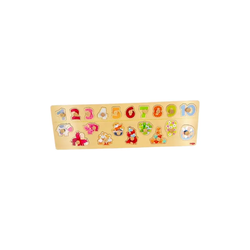 Puzzle d'encastrement - Chiffres et animaux
