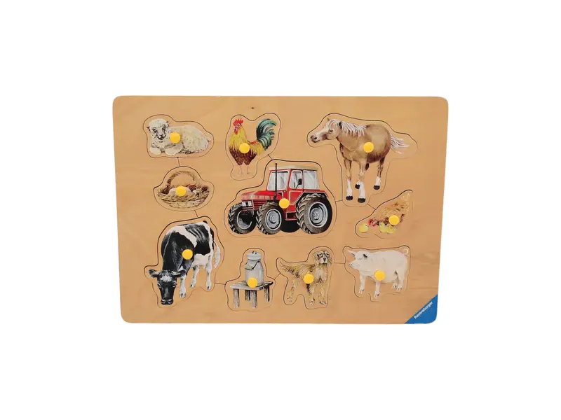 Puzzle d'encastrement - La ferme - 10 pièces