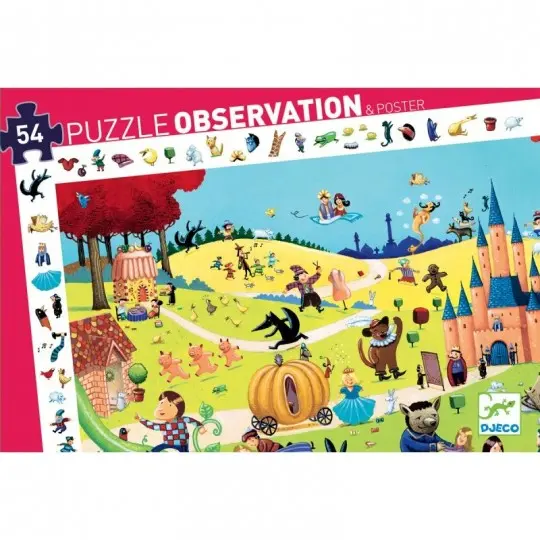 Puzzle d'observation contes - 54 pièces