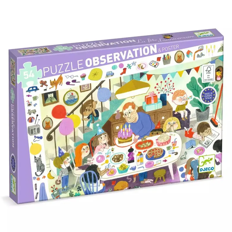 Puzzle d'observation Fête d'anniversaire - 54 pièces