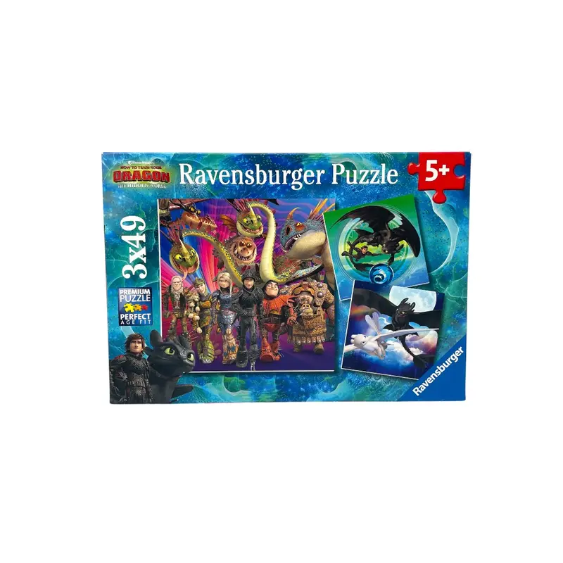 Puzzle - Dragon 3 x 49 pièces- Édition 2019