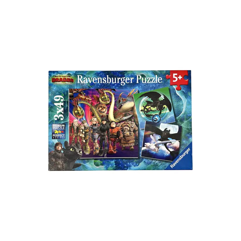 Puzzle - Dragon - 3x49 pièces- Édition 2019