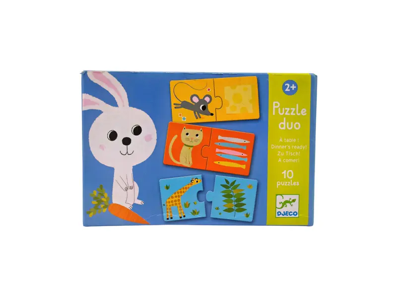 Puzzle duo - A table - 2x10 pièces