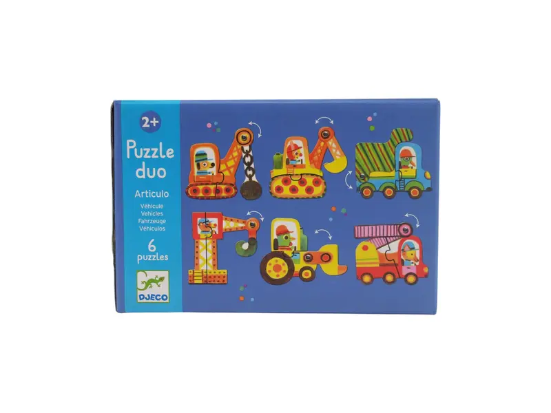 Puzzle Duo - Articulo véhicules - 6 puzzles