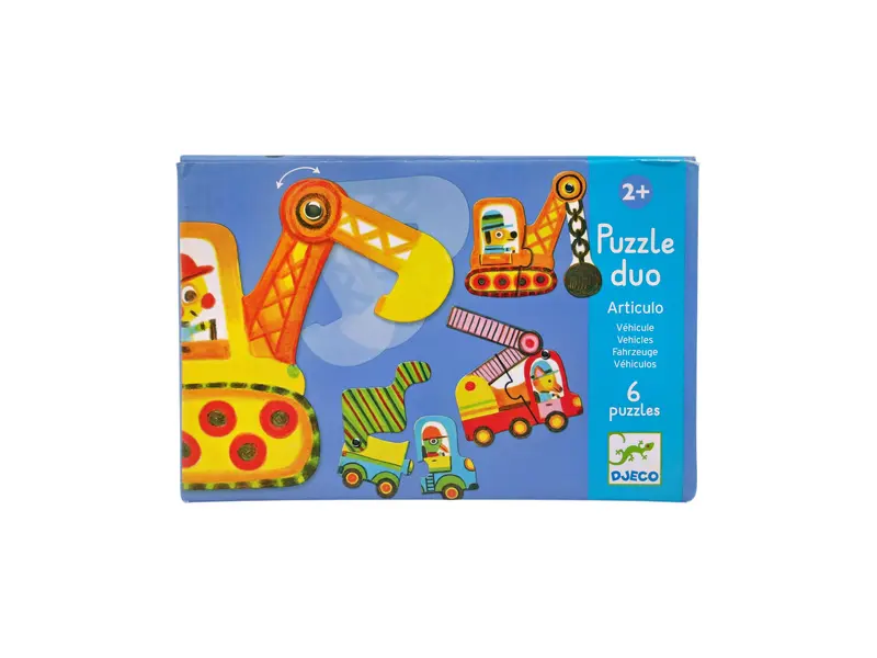 Puzzle Duo - Articulo véhicules - 6 puzzles