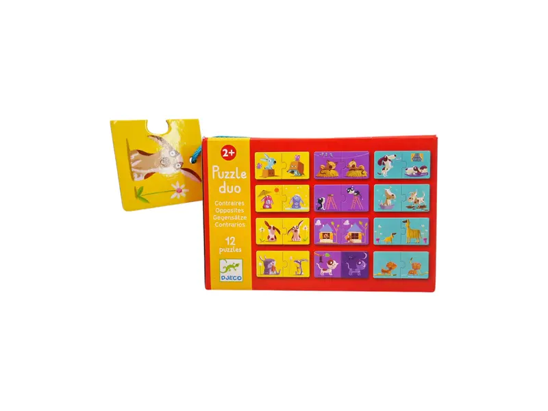 Puzzle duo - Les contraires - 12 Paires