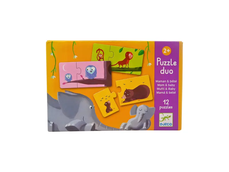 Puzzle duo - Maman et bébé - 2x12 pièces
