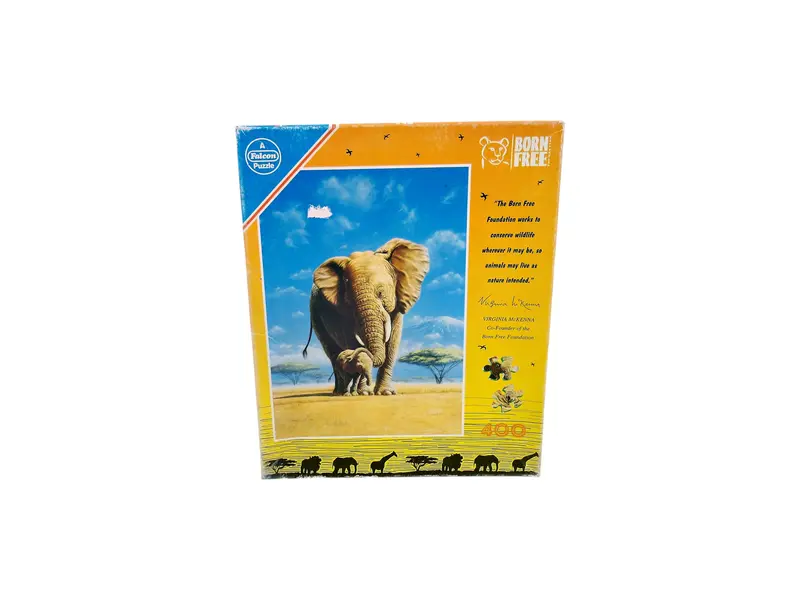 Puzzle - Eléphants dans la savane - 400 pièces