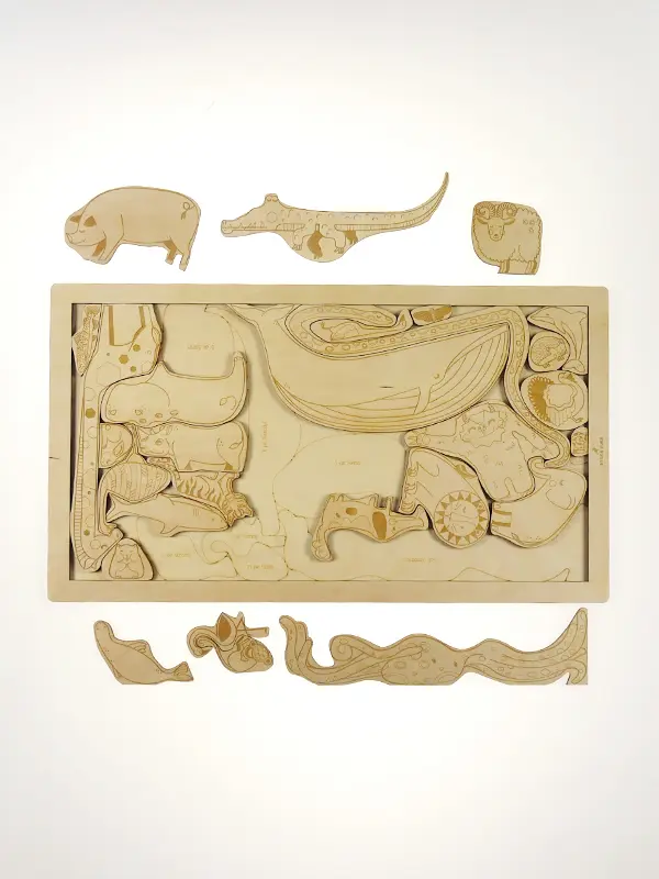 Puzzle en bois les animaux Stuka Puka
