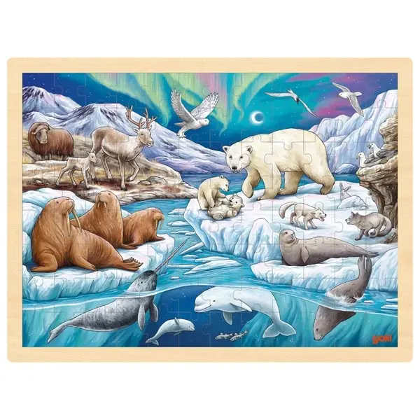 Puzzle en bois Nuit polaire GOKI - 96 pièces