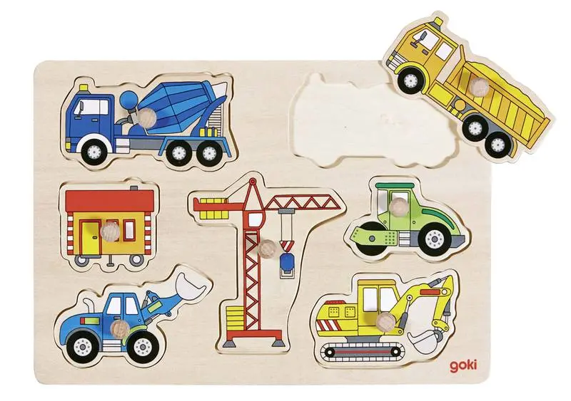 Puzzle en bois Voitures de chantier