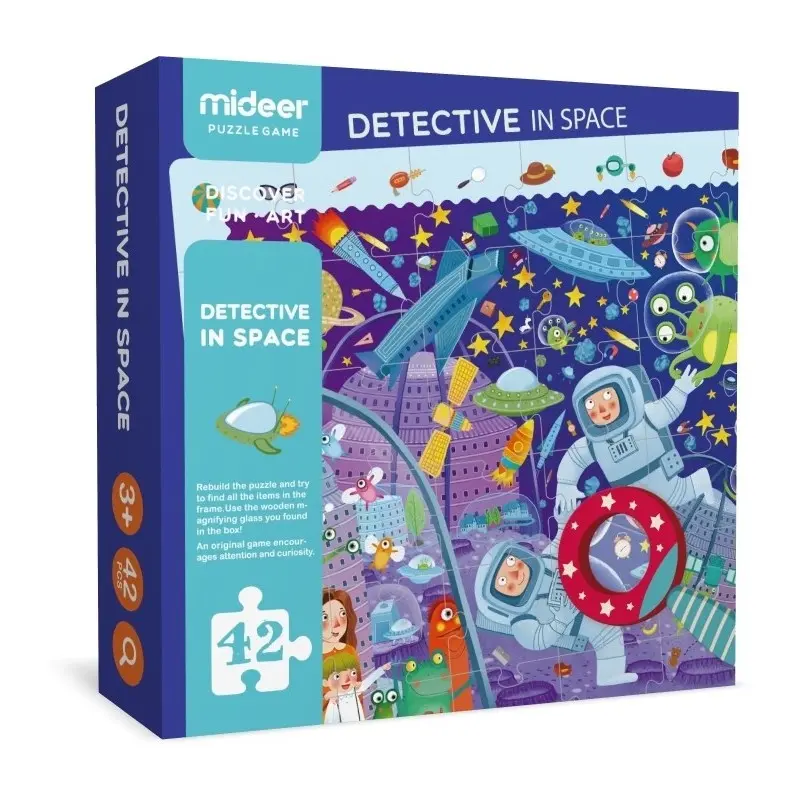 Puzzle Espace - Détective avec Loupe