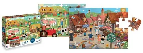 Puzzle ferme et ville 24pièces