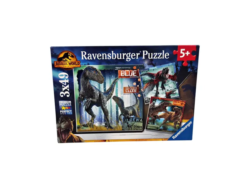 Puzzle - Jurassic World - 3 x 49 pièces- Édition 2022