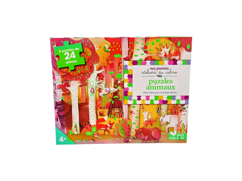 Puzzle observation - Animaux - 2 x 24 pièces- Édition 2018