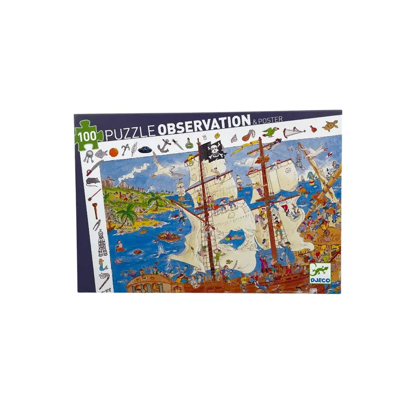 Puzzle observation - Les pirates - 100 pièces