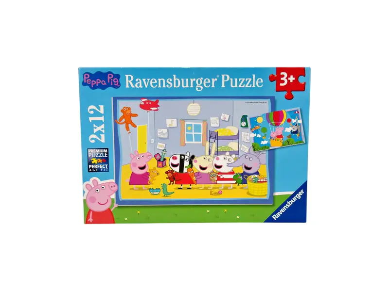 Puzzle - Peppa Pig - Les aventures de Peppa Pig - 2 x 12 pièces- Édition 2022