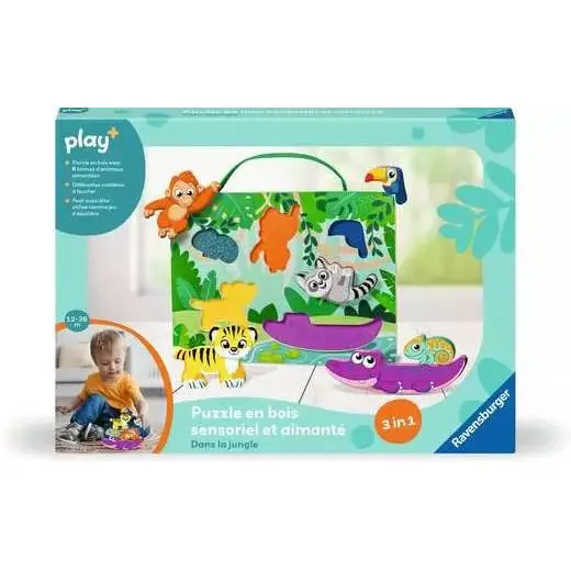 Puzzle pour les tout-petits en bois sensoriel et aimanté