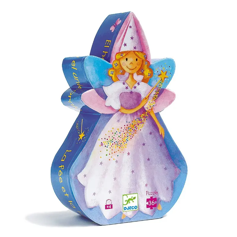 Puzzle silhouette Fée et Licorne - 36 pièces