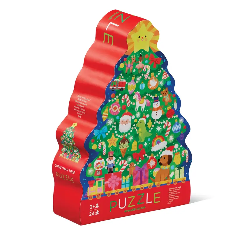 Puzzle silhouette Sapin de Noël - 24 pièces