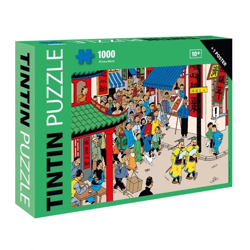 Puzzle Tintin Les Dupondt chinois + 1 poster - 1000 pièces