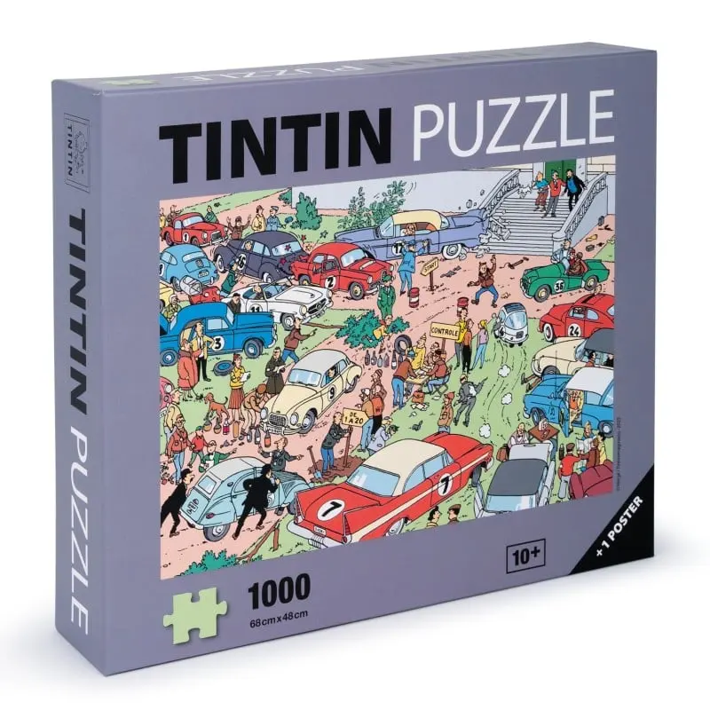 Puzzle Tintin Rallye Moulinsart + 1 poster - 1000 pièces