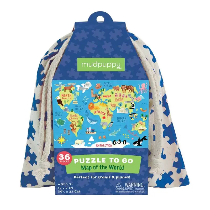 Puzzle To Go Carte du Monde - 36 pièces