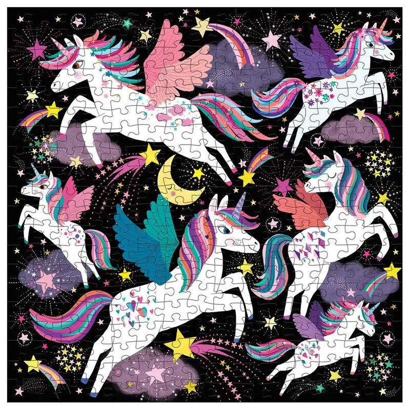 Puzzle Unicorns Illuminated phosphorescent - 300 pièces