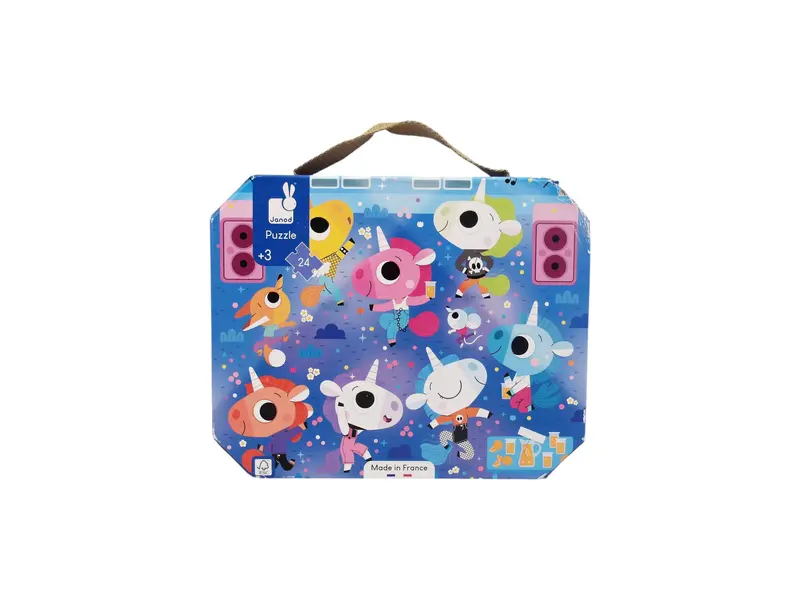 Puzzle  valisette - Concert de licornes - 24 pièces- Édition 2023