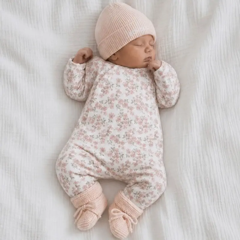 Pyjama Bébé Velours Sweet Poppy - Bonjour Little