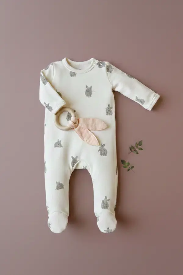 Pyjama Chubby Écru Lapins - Studio Bohème