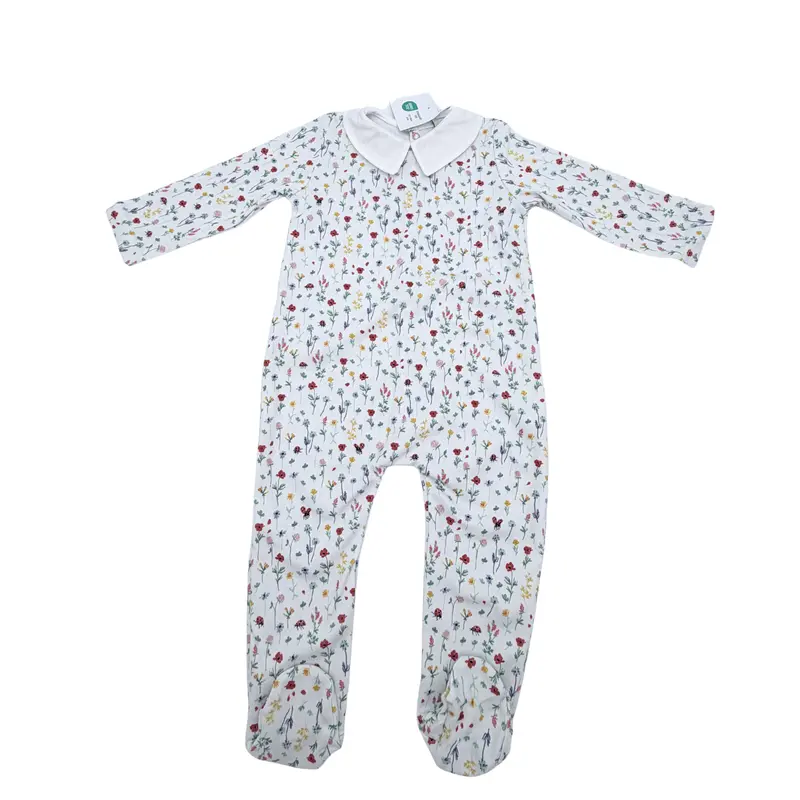 Pyjama fleuri à col — 12 mois