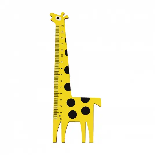Règle girafe jaune avec faits amusants