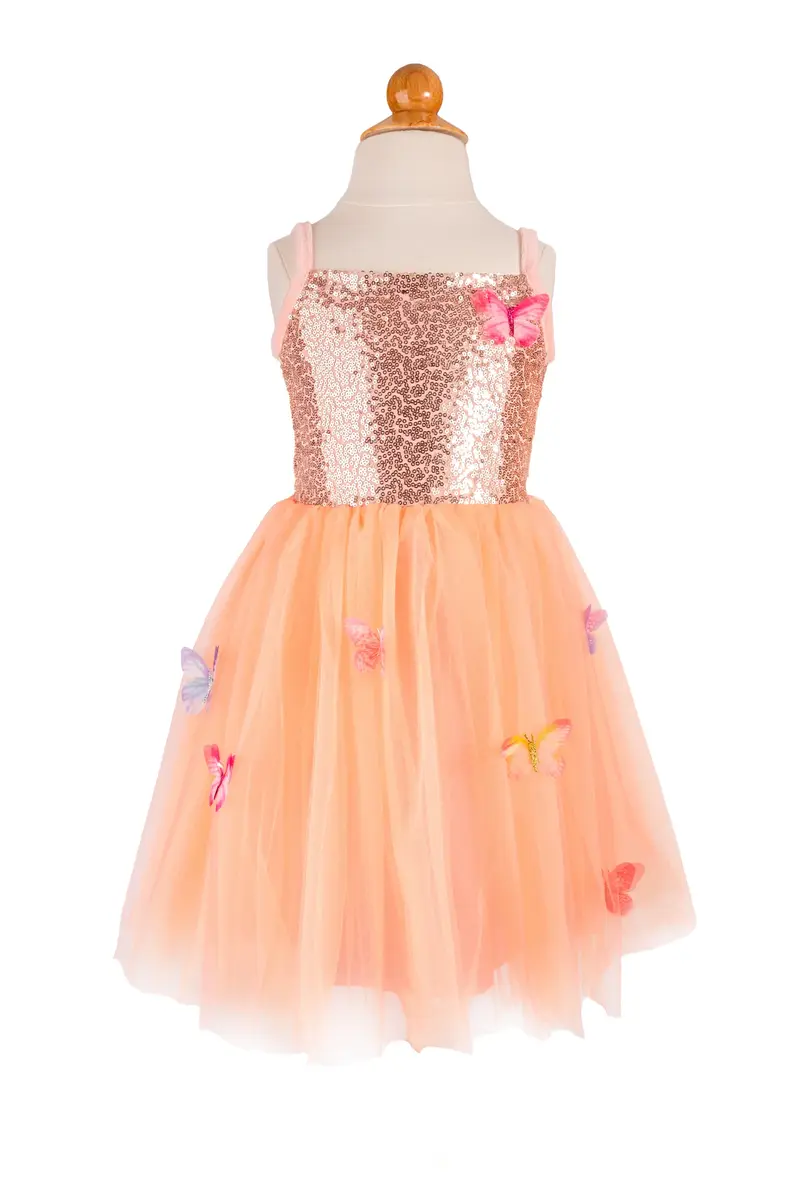 Robe de papillon couleur pêche