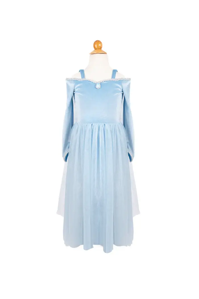 Robe de princesse en velours bleu
