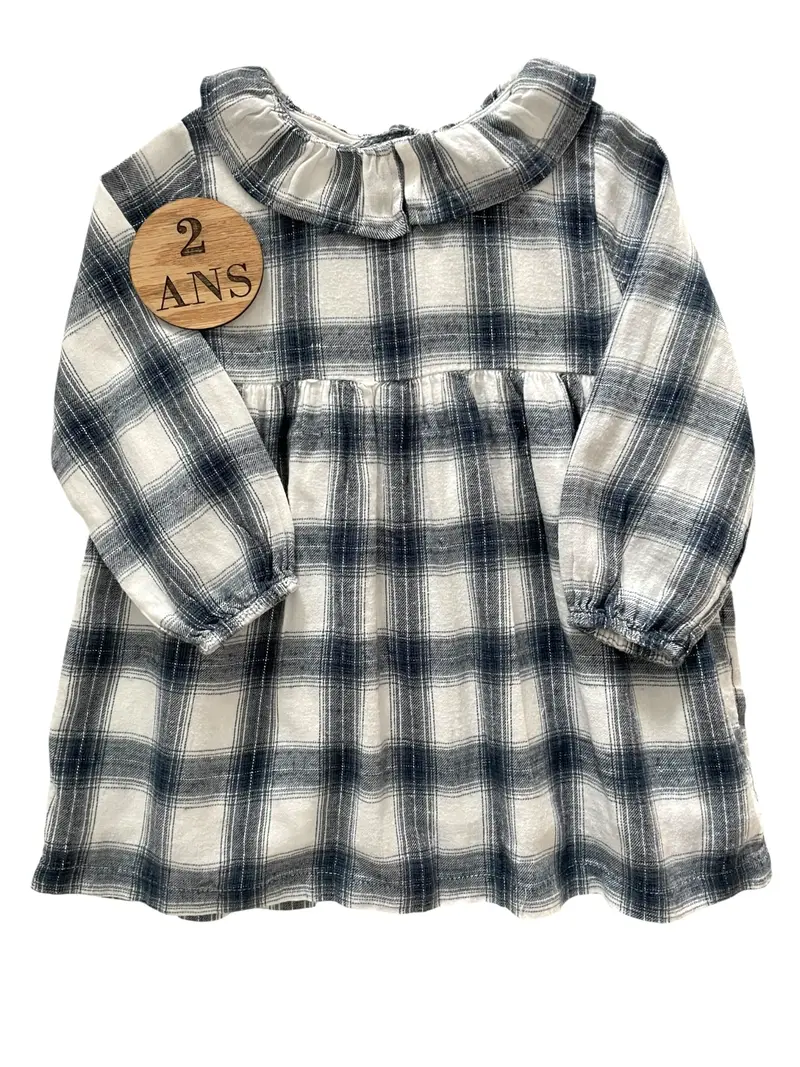 Robe doublée, à carreaux, Vertbaudet