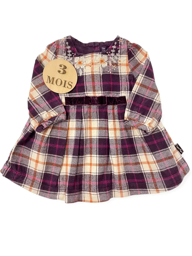 Robe en toile, doublée, à carreaux, Sergent Major