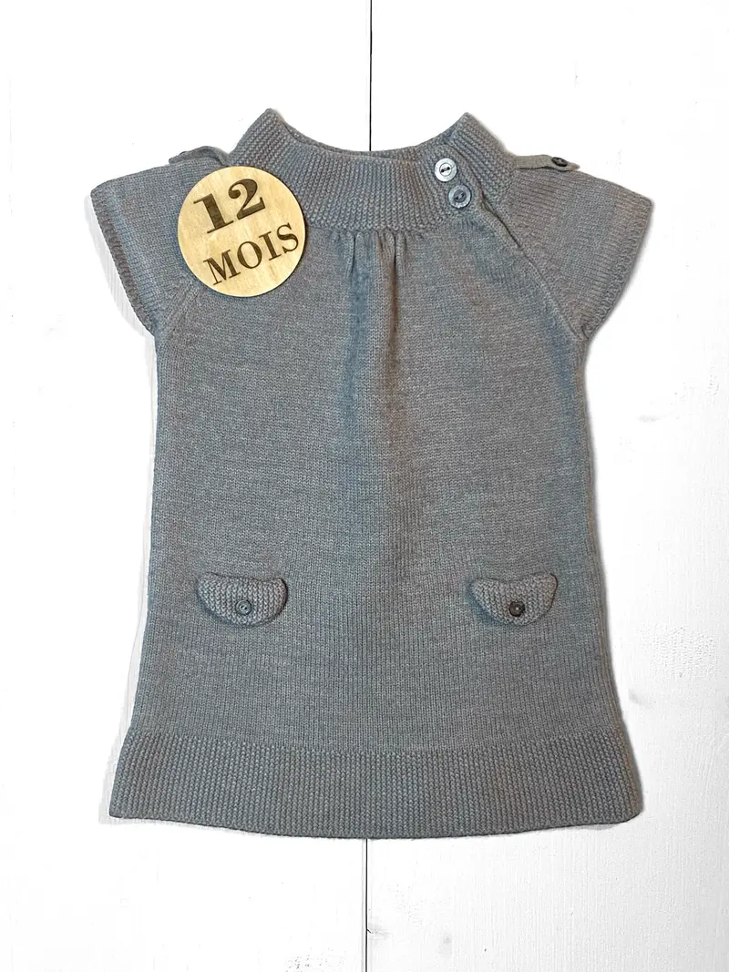Robe grise, hiver, Jacadi