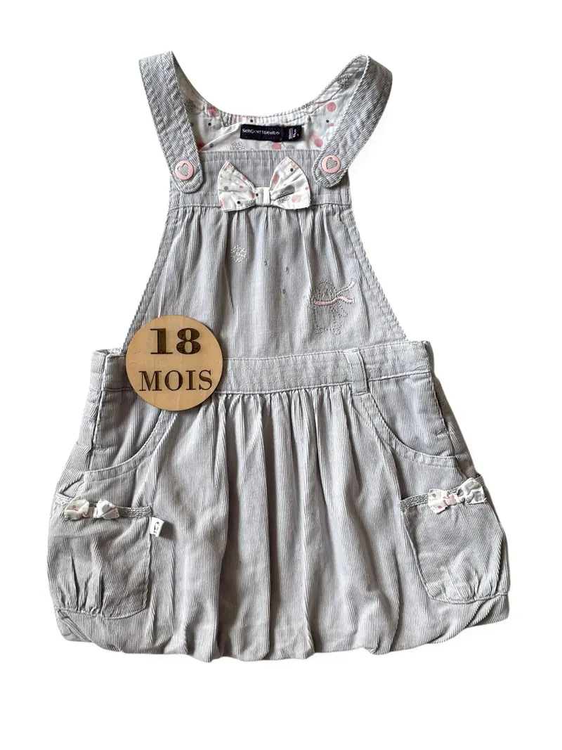 Robe grise, velours côtelé, Sergent Major
