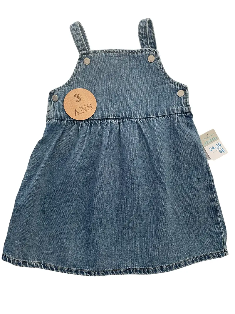 Robe salopette en jean, neuve, Primark