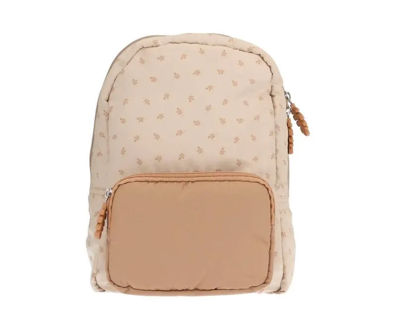 Sac à Dos Enfant Rembourré Feuilles - Couleur Sable
