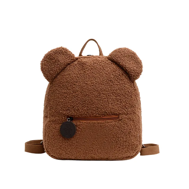 Sac à Dos Ourson Enfant – Petit Sac d'École Molletonné à Oreilles