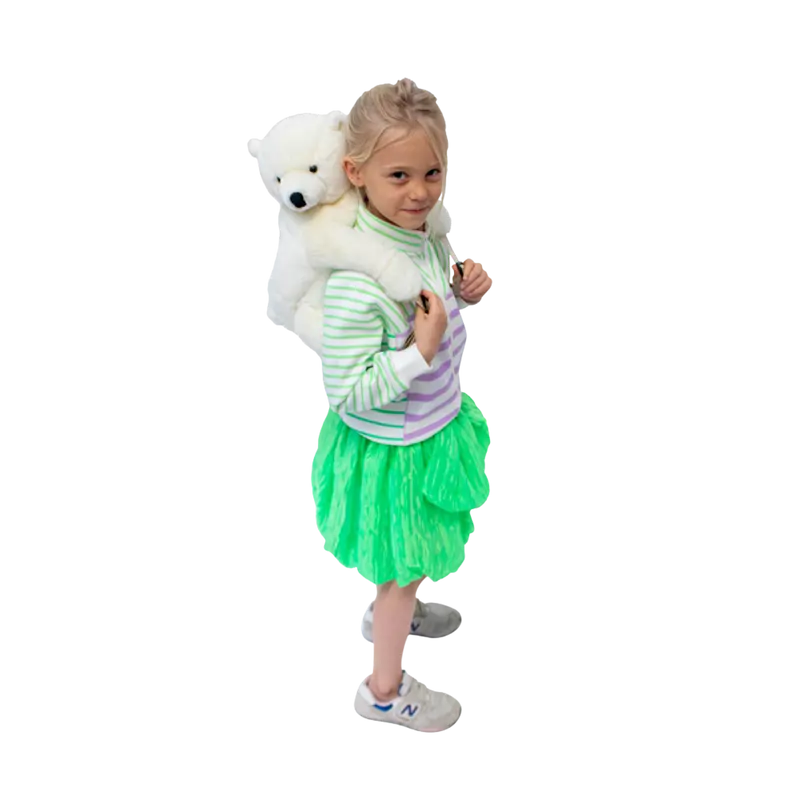 Sac à dos peluche enfant ours polaire