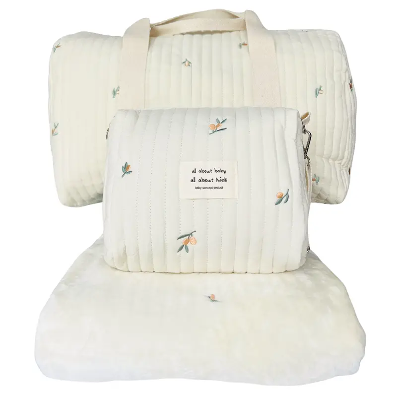 Sac à Langer Maternité Olive – Pack Naissance Trousse et Couverture