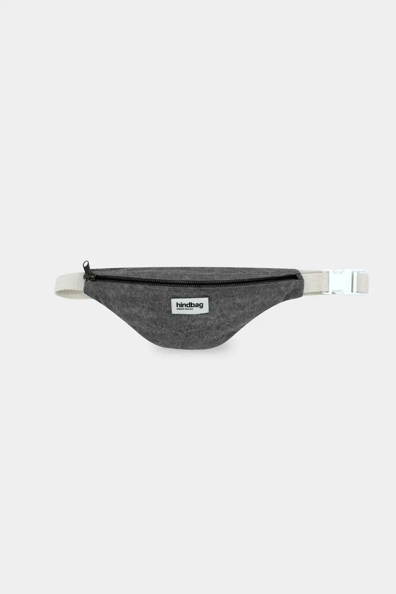 Sac banane Augustin denim gris - ANCIEN TISSU