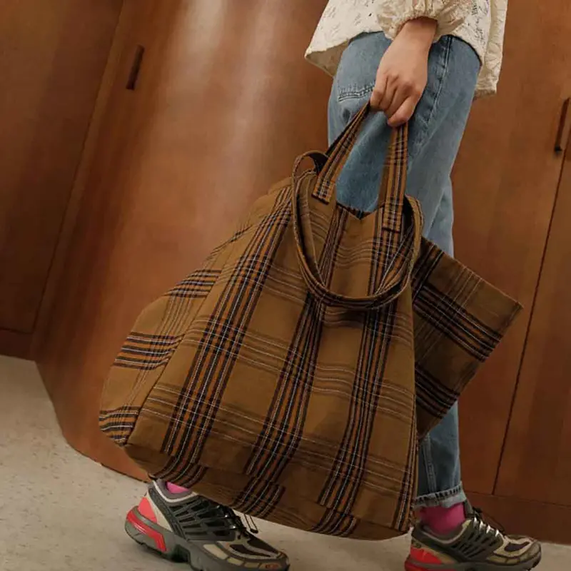 Sac Cabas Élisa Tartan - Rose In April