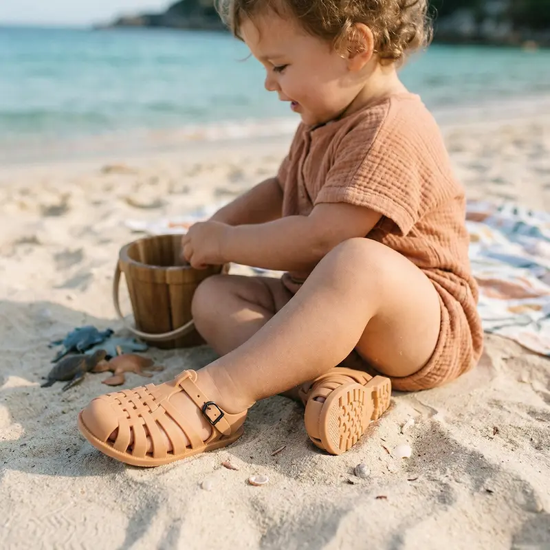 Sandales de Plage Bébé et Enfant Flexibles – Bride à Pression