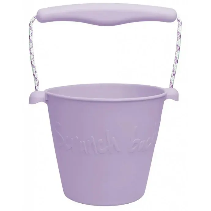Seau silicone violet pliable